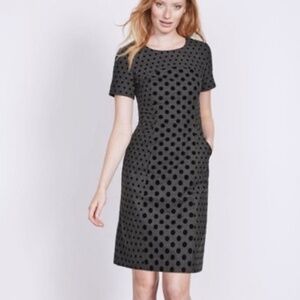 Boden Gray Polka Dot Dress